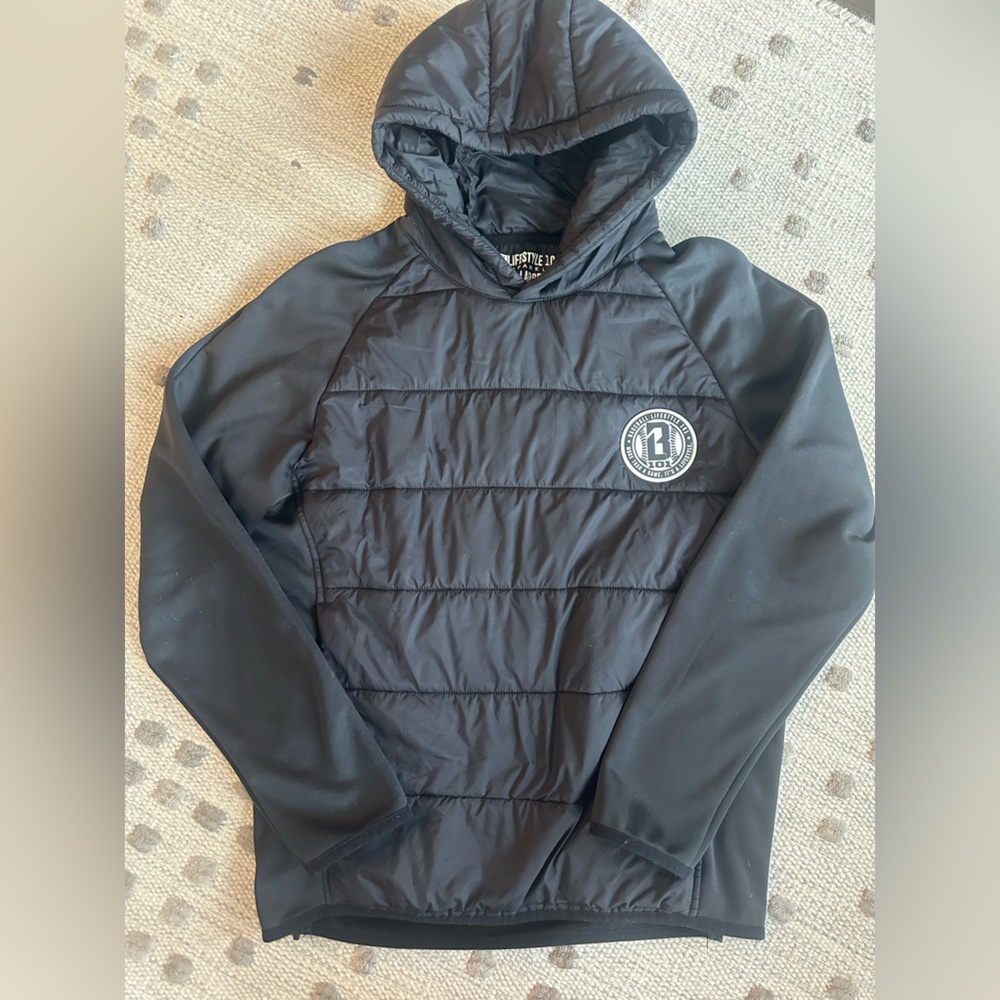 Baseball Lifestyle 101 youth XL Black Hooded Puffer Jacket